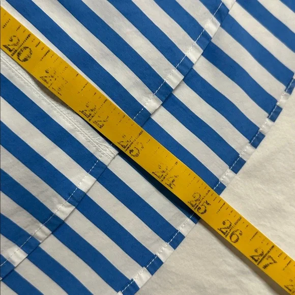 AYR The Capeside Athens Blue Striped Puff Sleeve Popover Blouse Size S - Picture 9 of 11